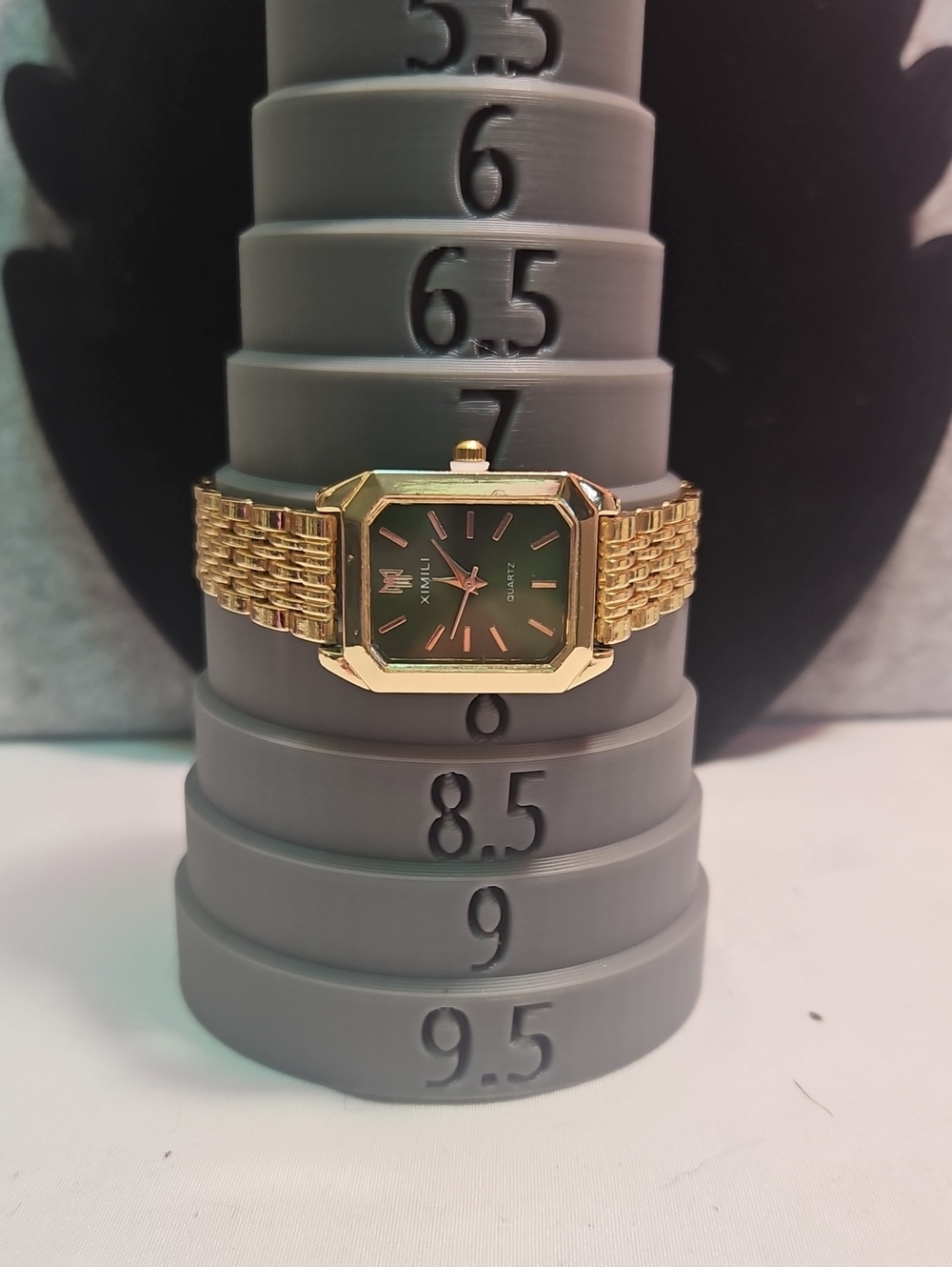 Gold-Tone Women's Square Bracelet Watch - Green Dial